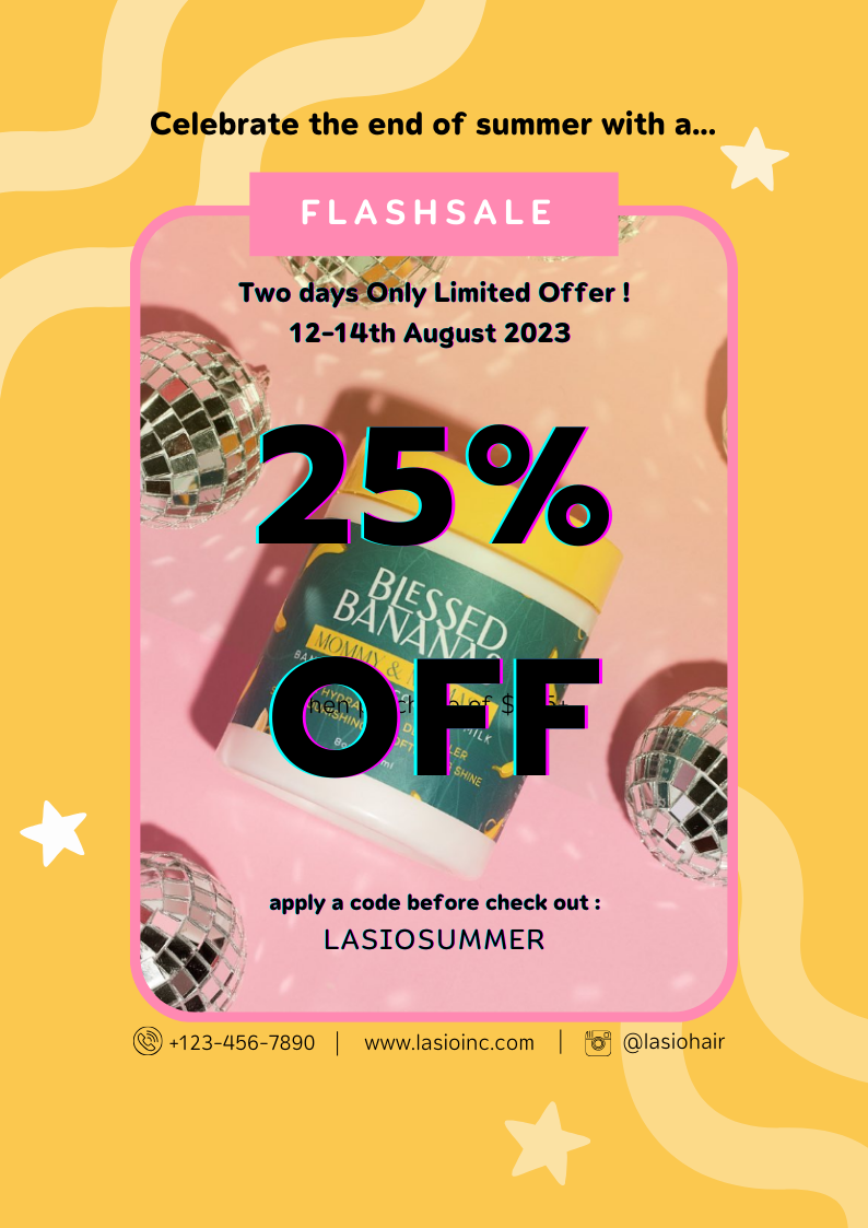 Yellow Blue Cute Flash sale promotion Email Newsletter